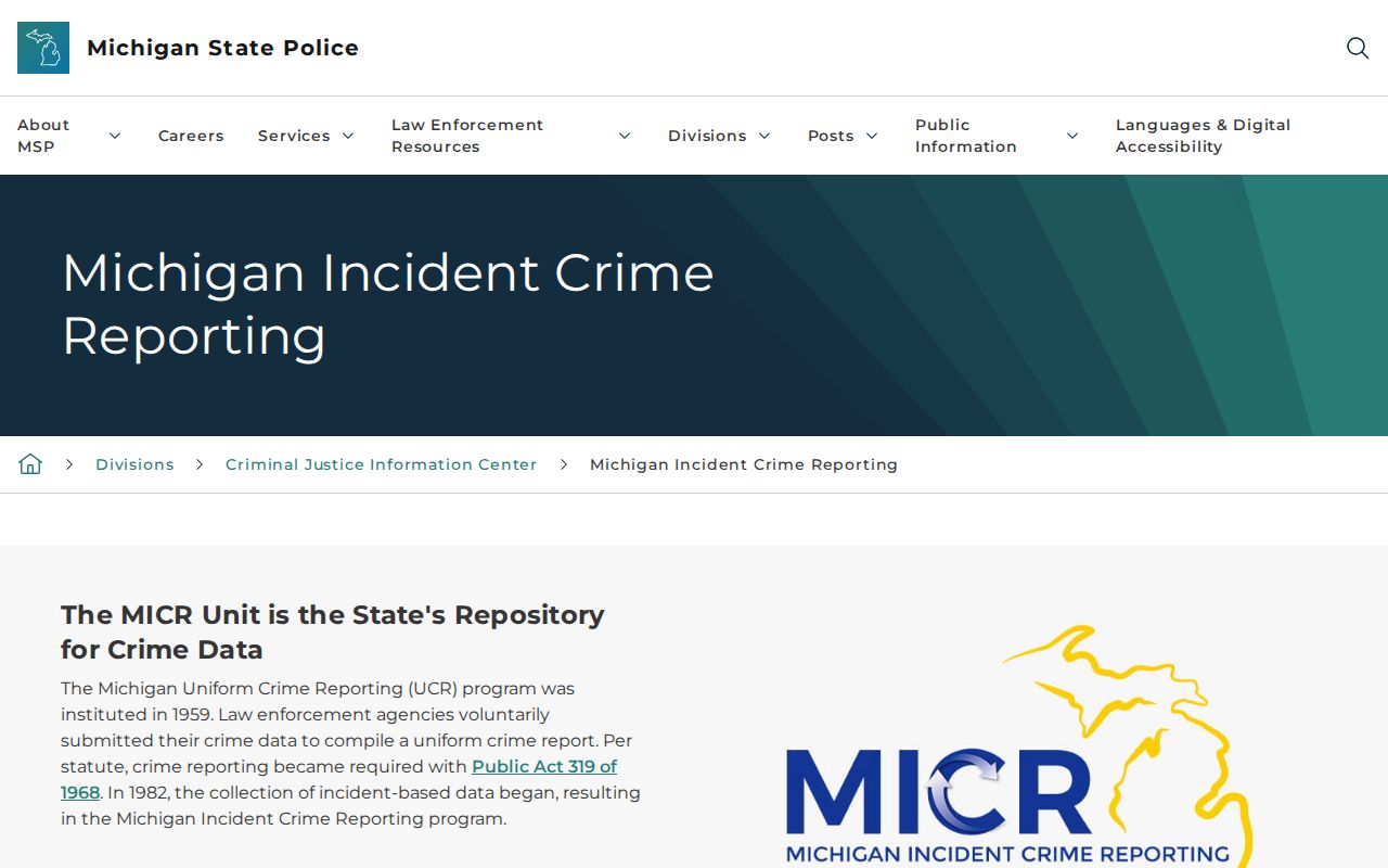 Ogemaw County criminal records official MICR crime data