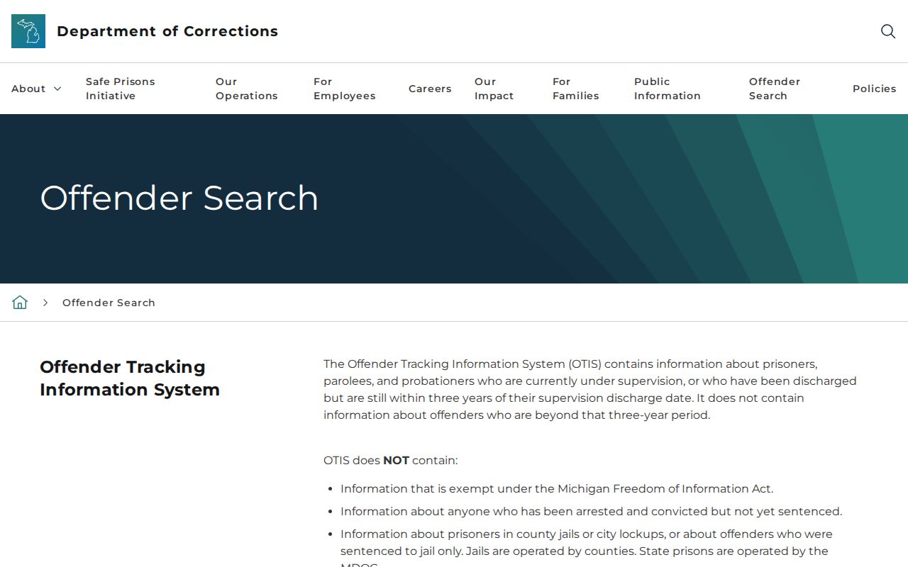Ogemaw County criminal custody records in Michigan OTIS